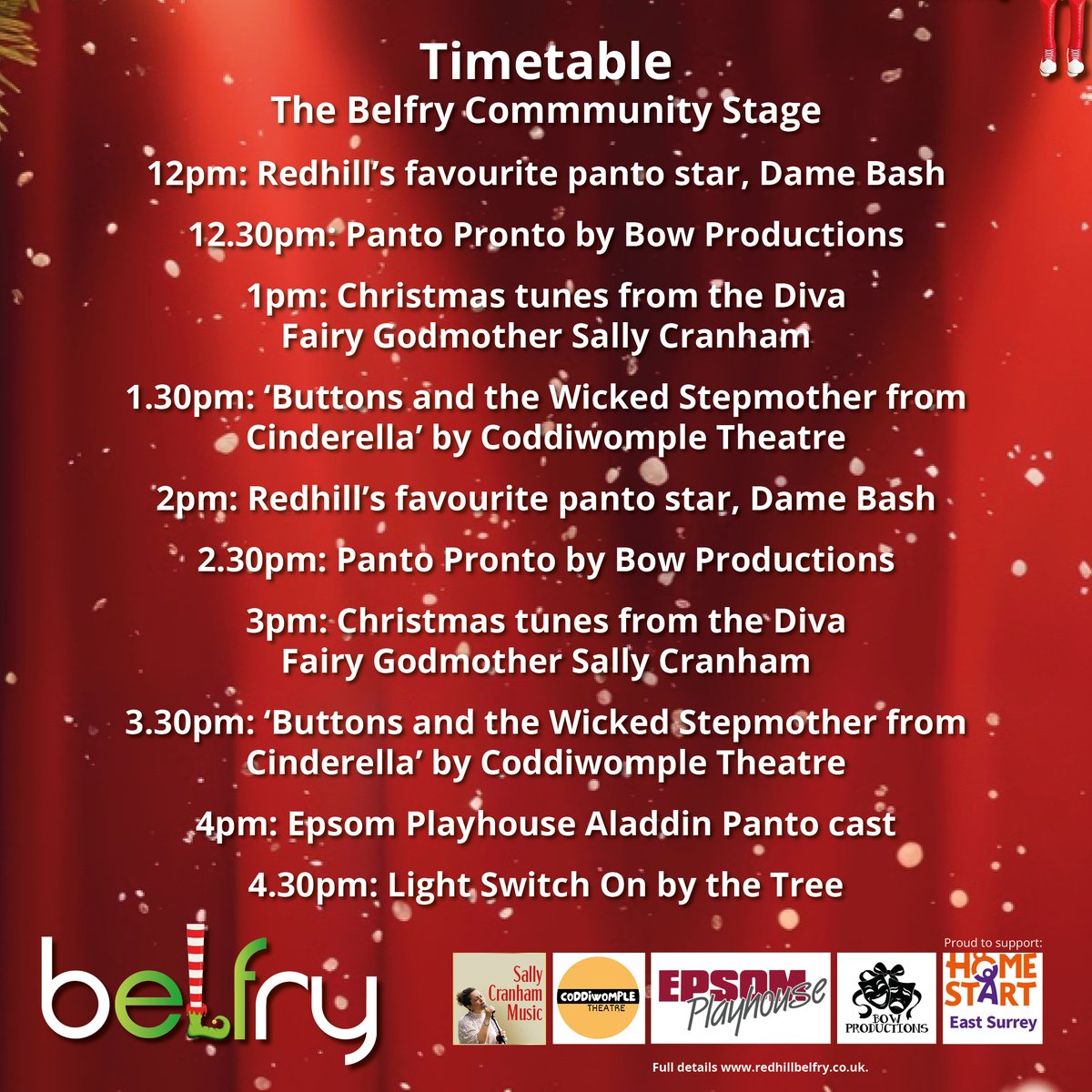 BelfryShopping's tweet image. The Belfry’s Christmas Lights Switch On is back on 22nd November! 🎄
Enjoy pantomime fun with Dame Bash, live Christmas music from Sally Cranham, and the big switch-on at 4:30pm!

Get ready for a day full of festive cheer! 🎁🎅

#BelfryChristmas #ChristmasLightSwitchOn
