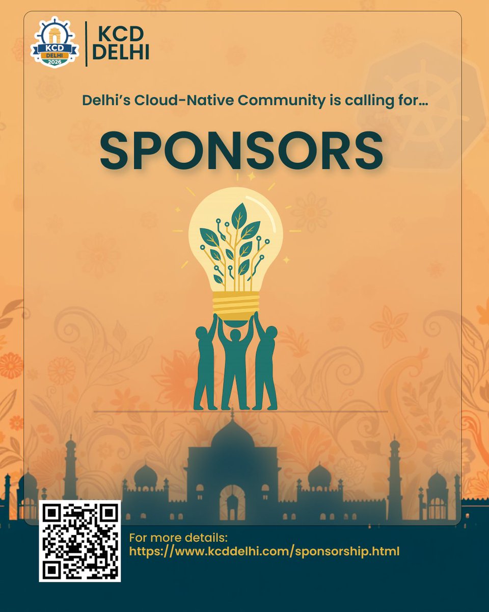 Details: kcddelhi.com/sponsorship.ht…
Email: contact@kcddelhi.com
DM organizers <a href="/satyampsoni/">Satyamm Soni</a> <a href="/thesaloninarang/">ѕaℓoηι ηαяαηg</a> <a href="/SaiyamPathak/">Saiyam Pathak</a> <a href="/kr_ashish99/">Ashish Kumar</a> <a href="/abhinavd26/">Abhinav Dubey ⚓⎈</a> 

#KCDDelhi #CloudNative #Sponsorship