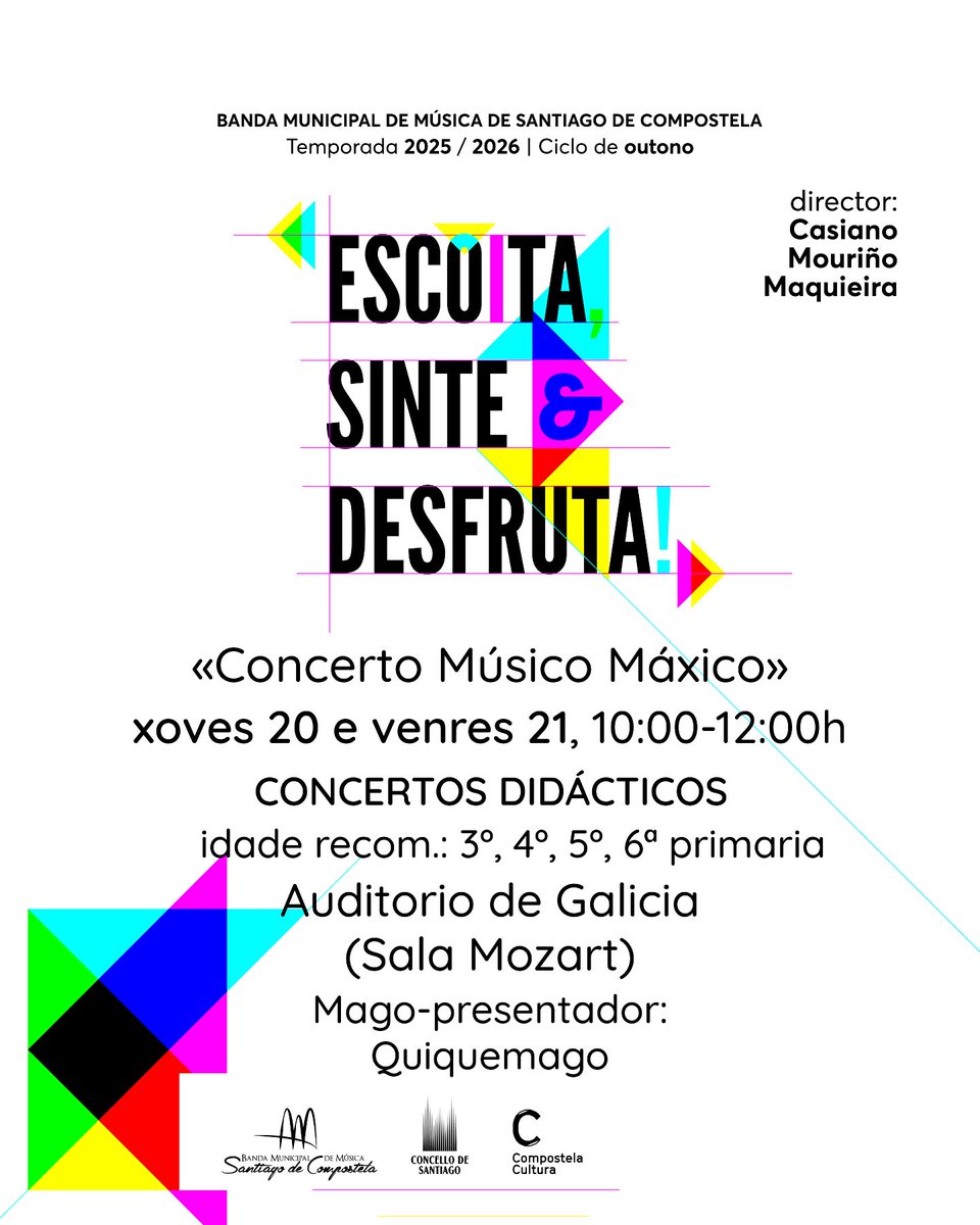 BMSCompostela's tweet image. Esta semana teremos dous CONCERTOS DIDÁCTICOS con Quiquemago: 𝘾𝙤𝙣𝙘𝙚𝙧𝙩𝙤 𝙈𝙪́𝙨𝙞𝙘𝙤 𝙈𝙖́𝙭𝙞𝙘𝙤 🎶

Máis info en 📲 𝘄𝘄𝘄.𝗰𝗼𝗺𝗽𝗼𝘀𝘁𝗲𝗹𝗮𝗰𝘂𝗹𝘁𝘂𝗿𝗮.𝗴𝗮𝗹
