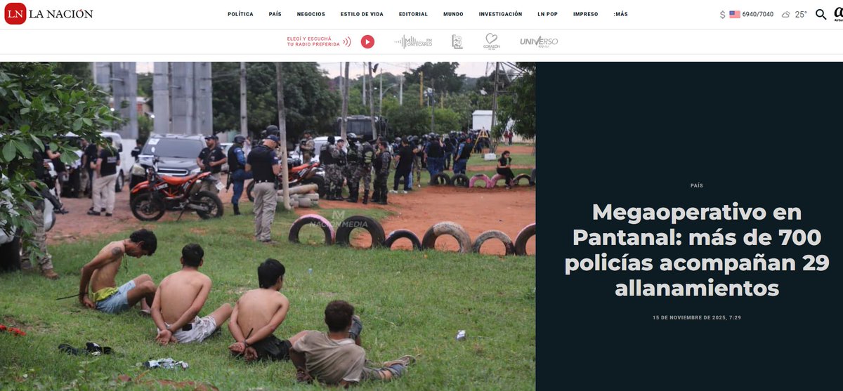 rubencaceres_py's tweet image. 🧵Pantanal: seguridad, tejido social y represión: Hace días se realizó un megaoperativo en Lambaré movilizó a 700 policías, 29 allanamientos y capturas de integrantes de clanes en disputa. La intervención respondió al homicidio reciente de un adolescente y peleas de grupos narcos