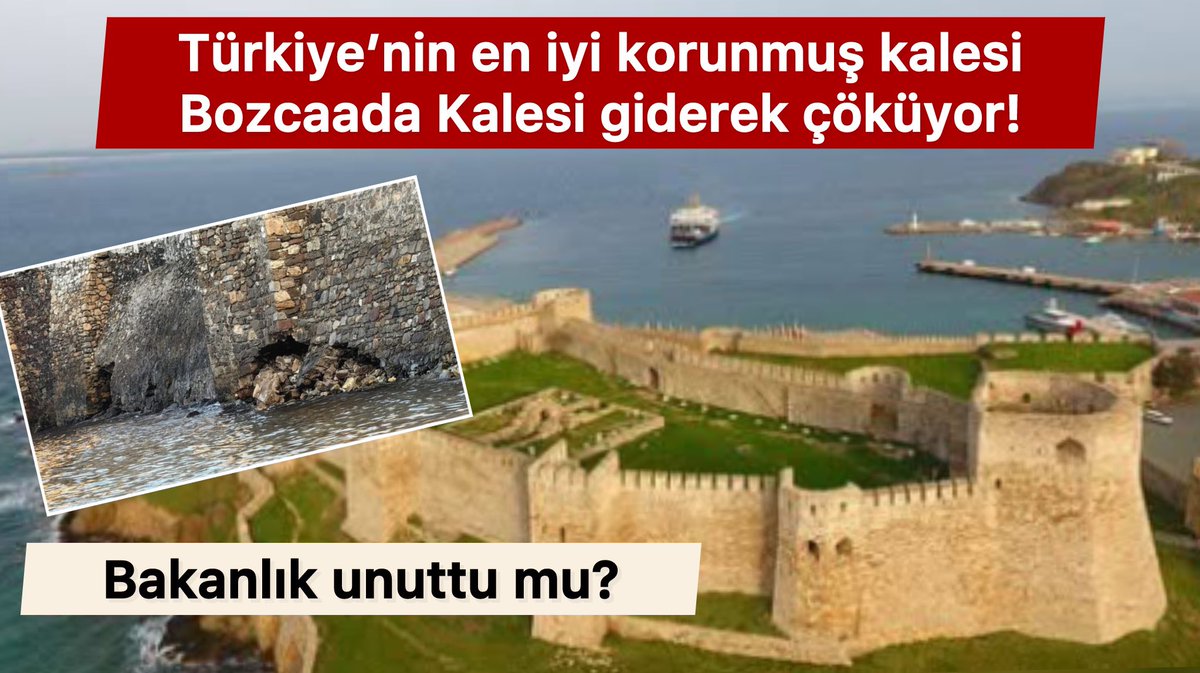 Bakanlık unuttu mu? Türkiye’nin en iyi korunmuş kalesi Bozcaada Kalesi giderek çöküyor

bozcaadahaber.net/bozcaada-kales…    <a href="/ctisik/">Candaş Tolga Işık</a>