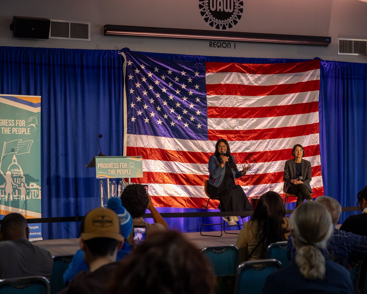 What an amazing night! Our Progress for the People Town Hall was held in Michigan on Saturday. Progressive leaders, including @reprashida and @repbeccab, joined local advocates and union members to present a more just, equitable vision for the nation. #ProgressForThePeople