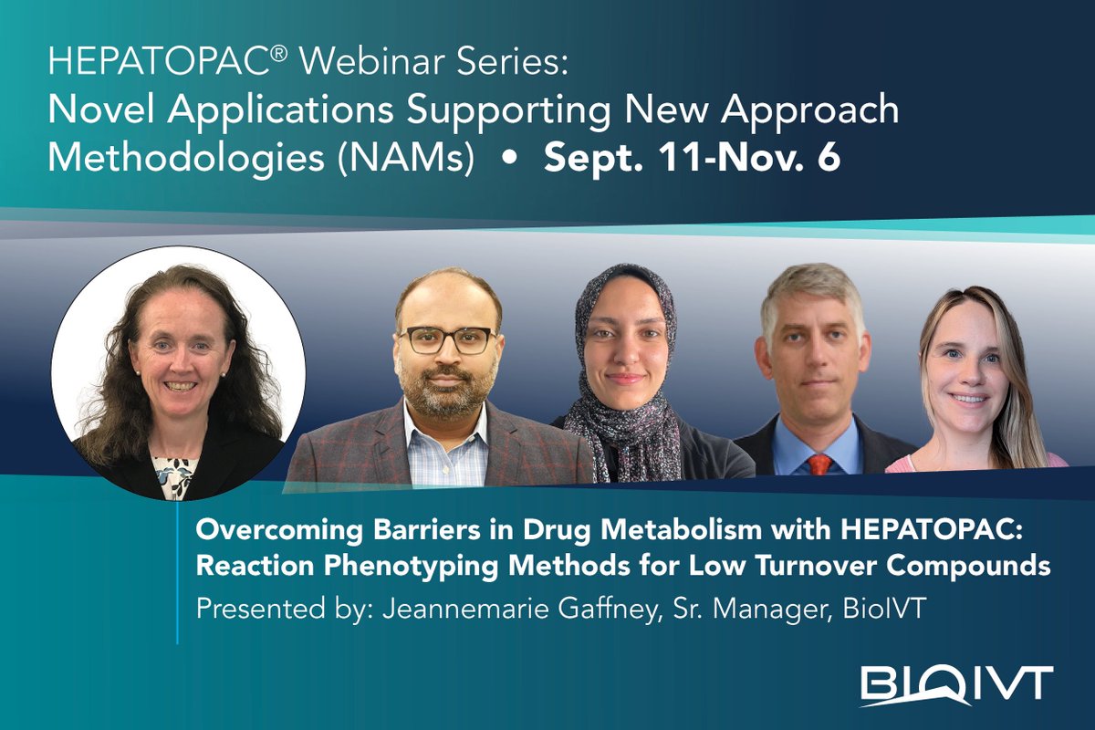 BioIVT's tweet image. The topic that had the most registrations in our webinar series on #HEPATOPAC applications supporting #NewApproachMethodologies (#NAMs) is now available for on-demand viewing: hubs.ly/Q03Tw6Dr0