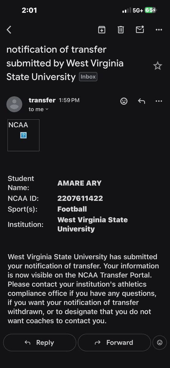 Officially in the Transfer Portal !