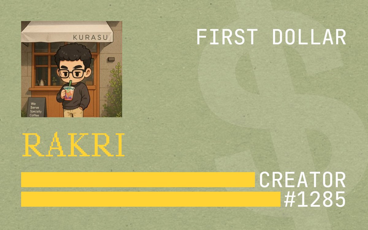 Just registered and officially got my First Dollar card!
Excited to start this journey as a creator. Let’s build something great. I will help you <a href="/earnfirstdollar/">First Dollar</a> on <a href="/base/">Base</a>
Want in?
firstdollar.money/?r=icS9QE