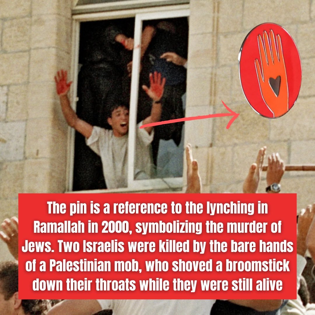 AdamMossoff's tweet image. These women are celebrating the lynching of innocent Israelis in the West Bank in 2000 whose bodies were literally torn apart by hand by Arabs who joyfully showed their blood-soaked hands to an enthusiastic crowd. At the Oscars, Hollywood actors made pins to celebrate this…