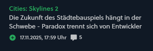Übrigens wieder eine "Lüge" der Titel. Die Entwicklung wird von einem anderen Studio übernommen. Dazu gehören Updates und Content Updates für die kommende Jahre laut Statement.