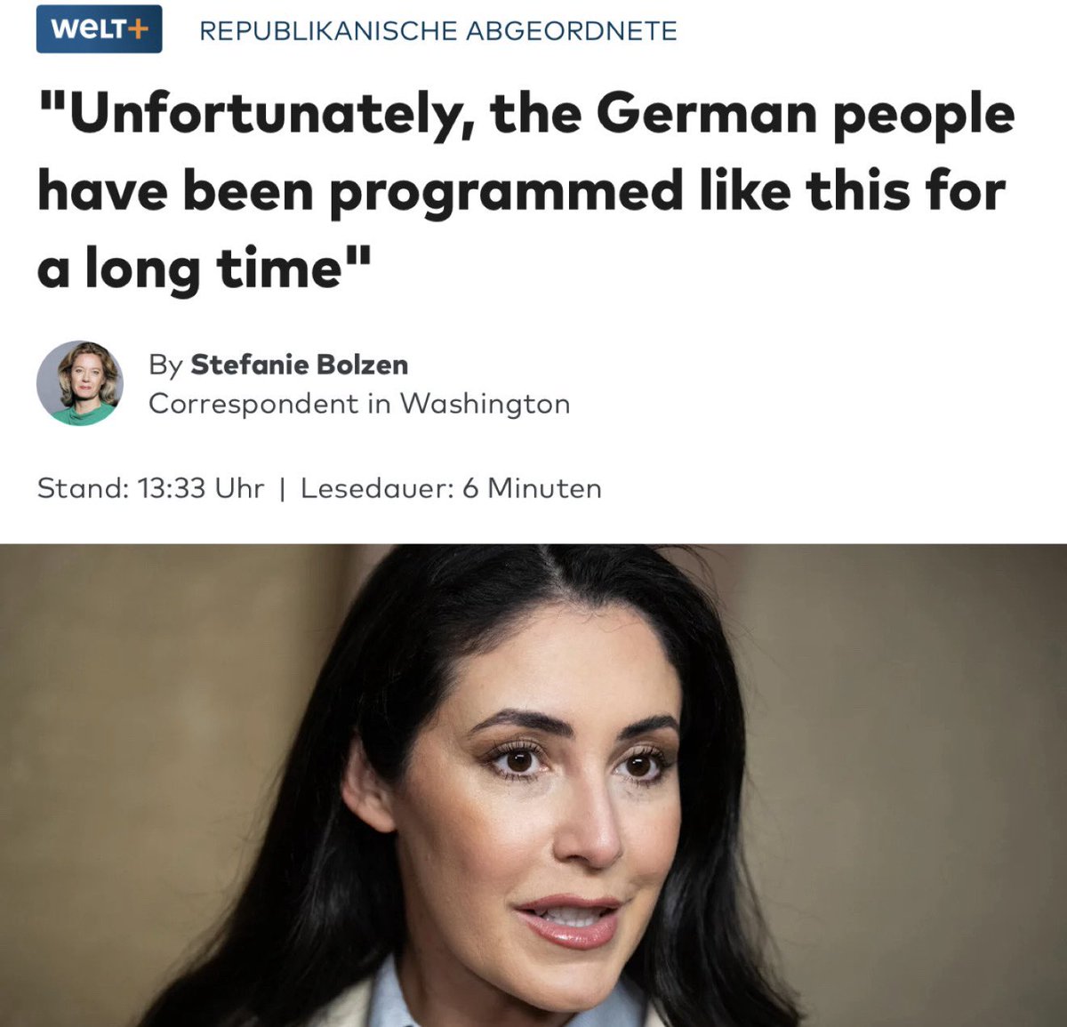 🚨CONGRESSWOMAN LUNA DEFENDS MY ASYLUM CLAIM 🇺🇸🤝🇩🇪

<a href="/RepLuna/">Rep. Anna Paulina Luna</a> gave an EXCLUSIVE interview to the German WELT about why she is supporting my asylum claim with <a href="/SecRubio/">Secretary Marco Rubio</a>.

She shut down the “NAZl” accusations against the AfD and myself with ease.

“When German intelligence launches