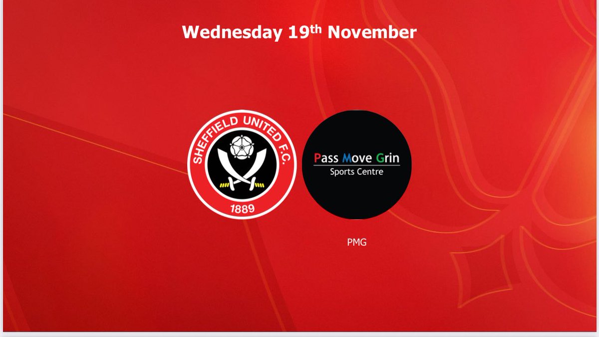 Huge good luck to all the Pass Move Grin FC players selected

Sheffield United Academy this Wednesday ❤️⚽️

And huge well done to Manny, Junior, Kalilu, Malaki, Prosper 

all playing for Sheffield United tonight with a huge well done to Wayne and Archie playing a year up ❤️⚽️🔥