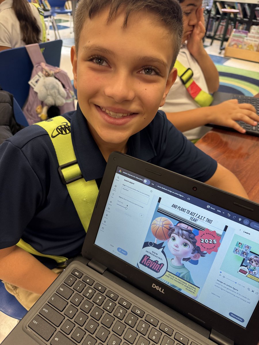 EpsteinCaroline's tweet image. We loved using @AdobeForEdu to create self portraits and self action figures @BinksForestES @pbcsd @emapbc @ssunshne @LibraryCurrent @NoRowEdu #lovemylibraryPBCSD
