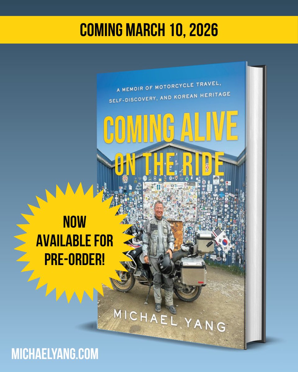 Today is a big day! My new book, Coming Alive on the Ride: A Memoir of Motorcycle Travel, Self-Discovery, and Korean Heritage, is now available.

It’s a book about my journey from Korea to Silicon Valley to the open roads of North America on my motorcycle. It is a perfect read