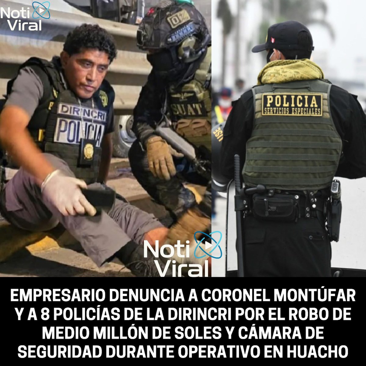 Quien pudiera creer que el coronel Montufar experto en operativos Armani estuviera involucrado en el robo de medio millón de soles a empresario
#HorrorYEscoria #DevuelvanRateros 
#PNPSicaria