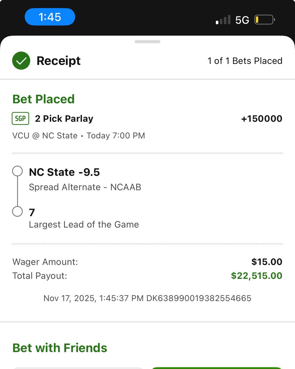 WufpackSports's tweet image. I’m so fried I deadass placed a bet that cannot hit

I thought I found the free money glitch