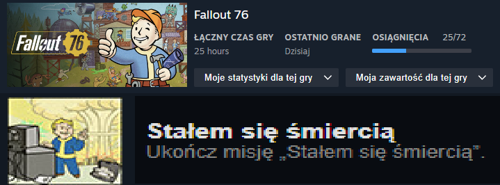 TigerKing68101's tweet photo. 🎮 No nareszcie udało mi się skończyć #Fallout76
Niestety było to bardzo męczące 25h rozgrywki, odczuwałem więcej frustracji i zdenerwowania podczas grania niż przyjemności. Bardzo chciałem polubić ten tytuł ale się nie da ☹️☹️☹️
#Gry #Gaming #PC @Steam #Steam #Fallout https://t.co/Ne2X4l58Nk