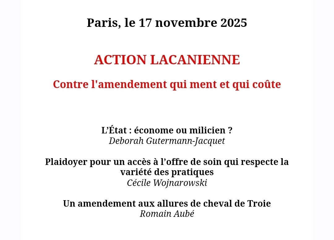 ECF_AMP's tweet image. ACTION LACANNIENNE #1
📣Contre l'amendement qui ment et qui coûte! 
Avec Deborah Gutermann-Jacquet,  Cécile Wojnarowski et Romain Aubé.

Nous vous informons de cette pétition change.org/p/non-%C3%A0-l…