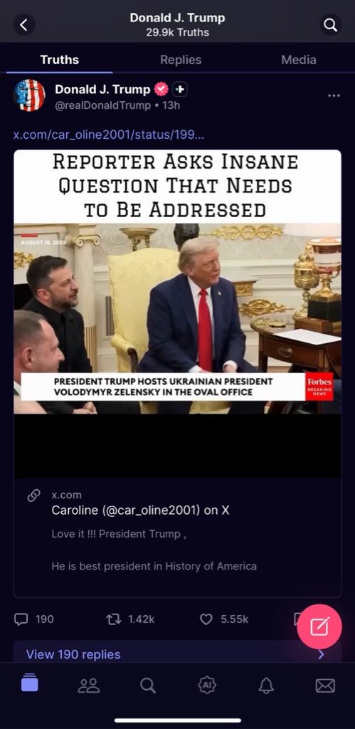 Thanks President Trump