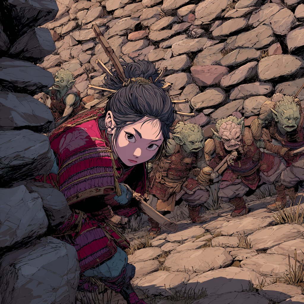 Not quite stealthy.
#AIart #samurai #goblins #monsters #fantasy #fantasyart #AIイラスト #midjourney #midjourneyart