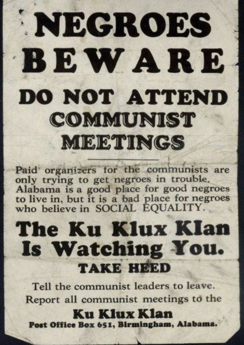 Liberation_Blk's tweet image. u can believe what u want, but as a Black American I’m *telling* u: U.S. anticommunism has always been racialized. The state went after communists bc they recruited Black ppl in the South, fought lynching, organized sharecroppers, backed Scottsboro Boys. Anticommunism was used by…