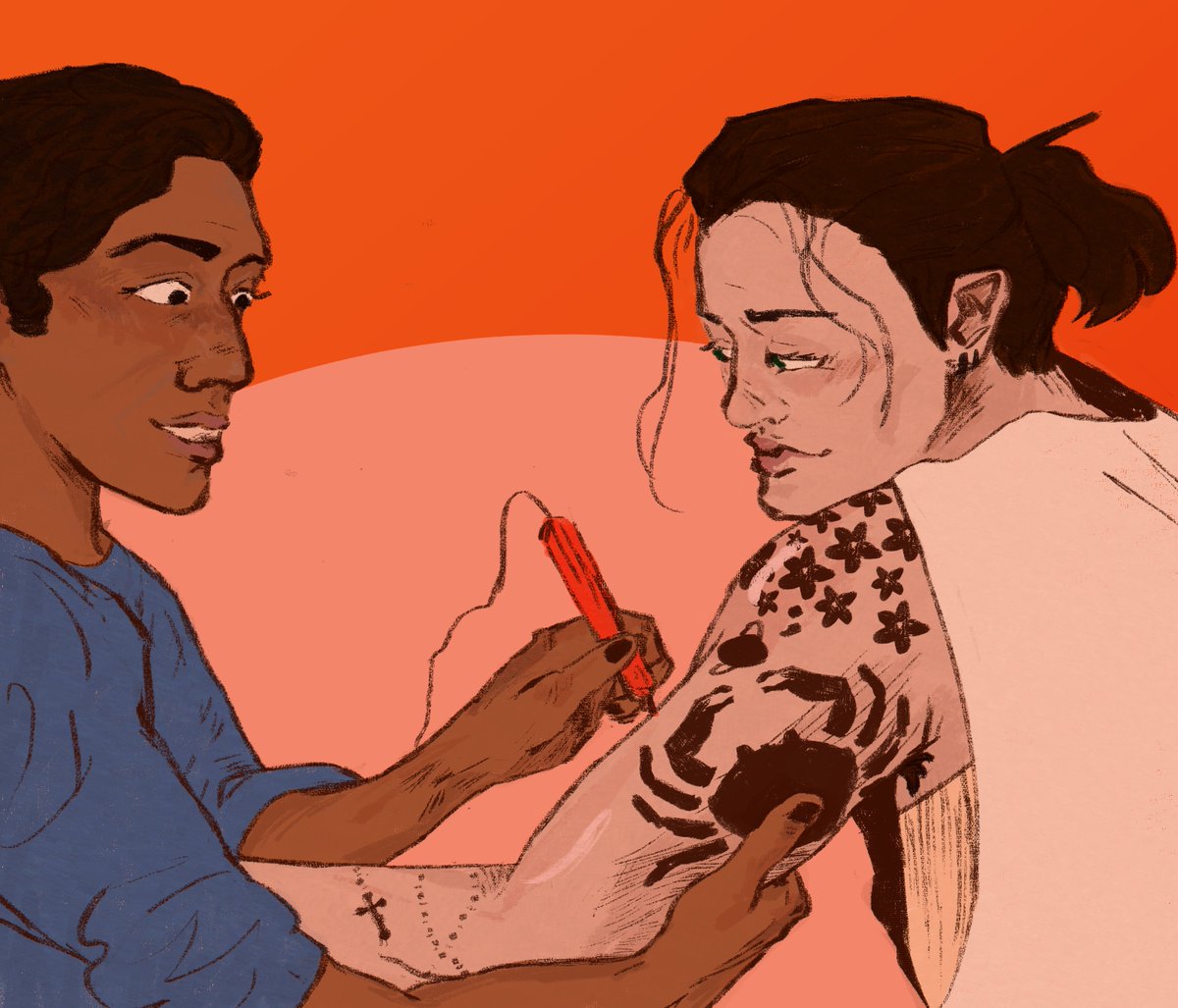 the mohantos flower shop/tattoo parlor au that the people deserve (fic in replies)