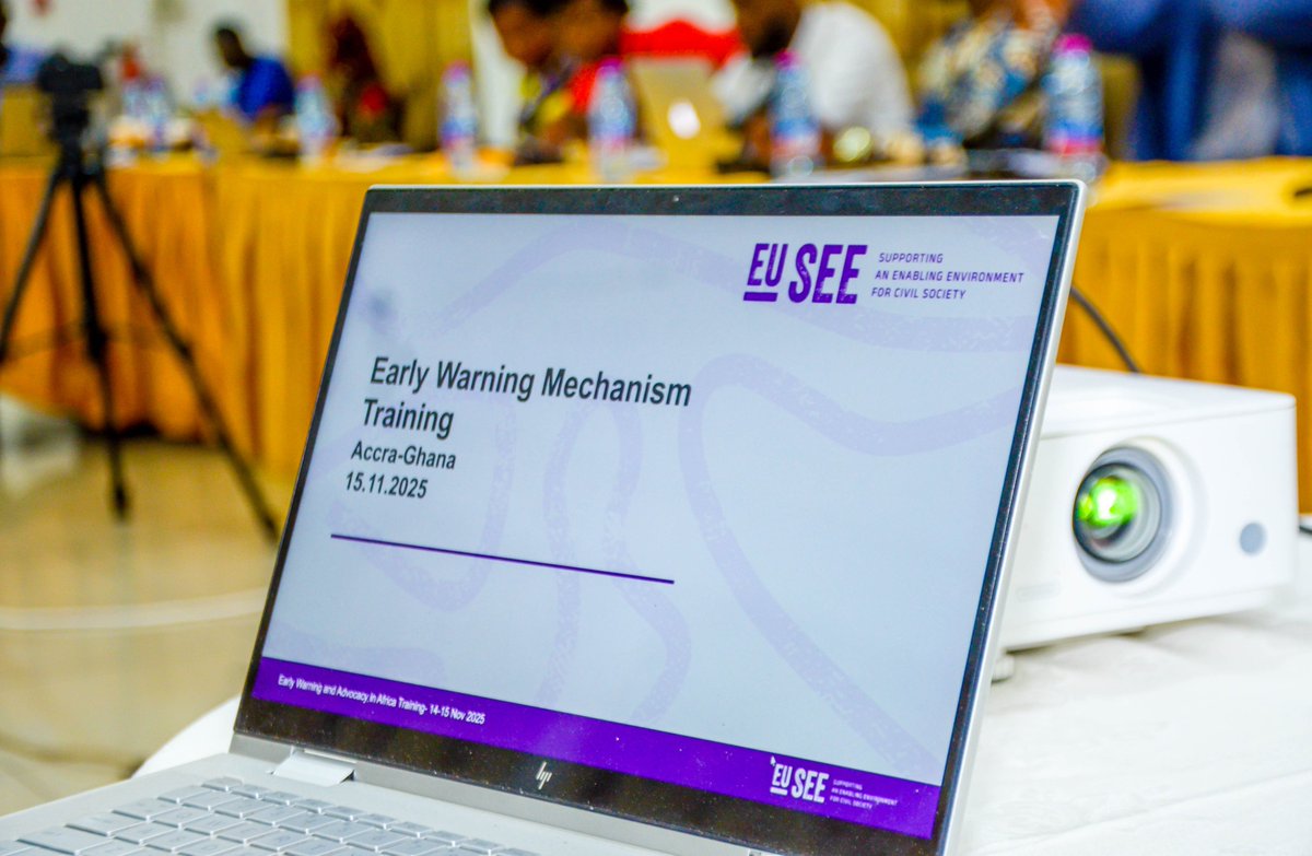 RfldOrg's tweet image. RFLD - EU SEE Regional Training : Throughout the sessions in Accra last week, participants were able to:

• Gain a comprehensive understanding of early warning systems architecture and their relevance to the protection of human rights and civil society

• Learn to identify and…