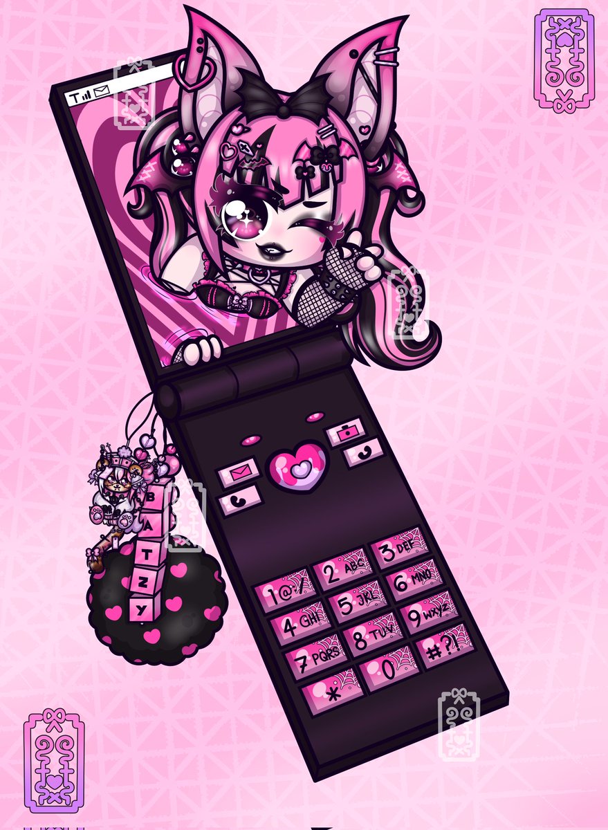 Kokoffin's tweet image. Happy one year anniversary to my beautiful, amazing and loving bat of girlfriend 🖤🩷 Thank you for being here for me and brightening my days ! 

I love you so so much 

🦇💕🐆