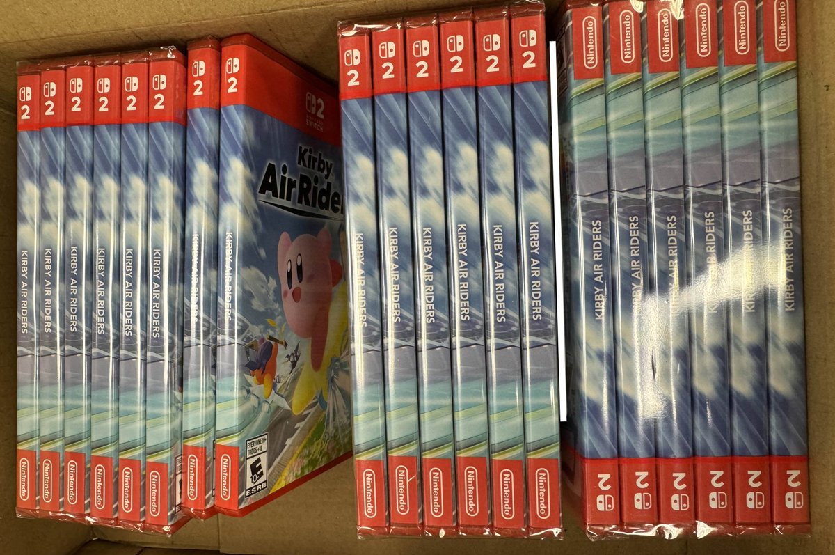 Nintendeal's tweet image. i ordered 19 copies of Kirby Air Riders but they delivered 20