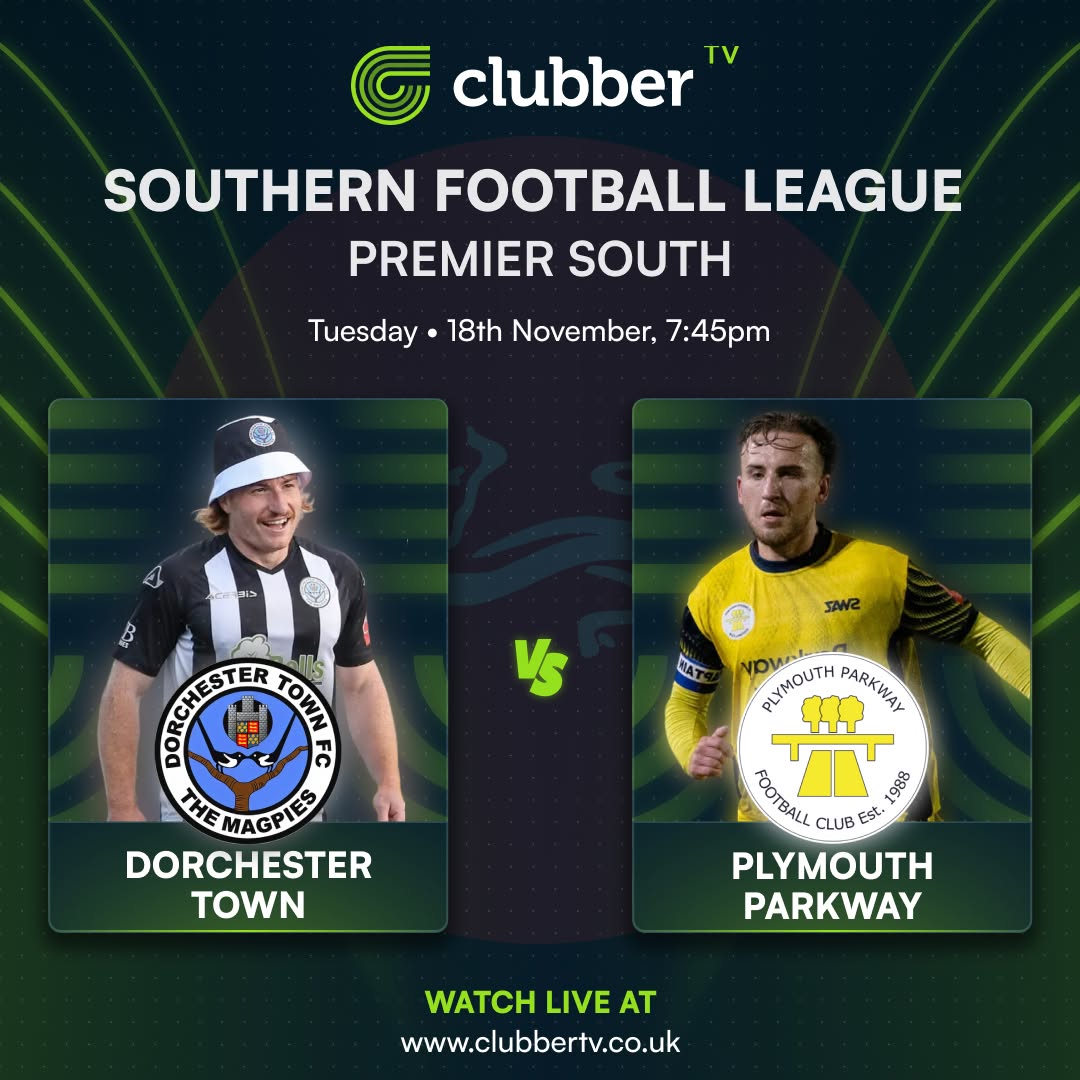 DorchTownFC's tweet image. 📺 | 𝐌𝐀𝐆𝐏𝐈𝐄𝐒 𝐋𝐈𝐕𝐄 𝐎𝐍 𝐂𝐋𝐔𝐁𝐁𝐄𝐑𝐓𝐕

Our home game against @PlymouthPFC tomorrow night will be streamed LIVE on @clubberfootball! 🎥

If you can't make it to The Avenue tomorrow evening to back the boys in person, you can catch the game on ClubberTV - to watch…