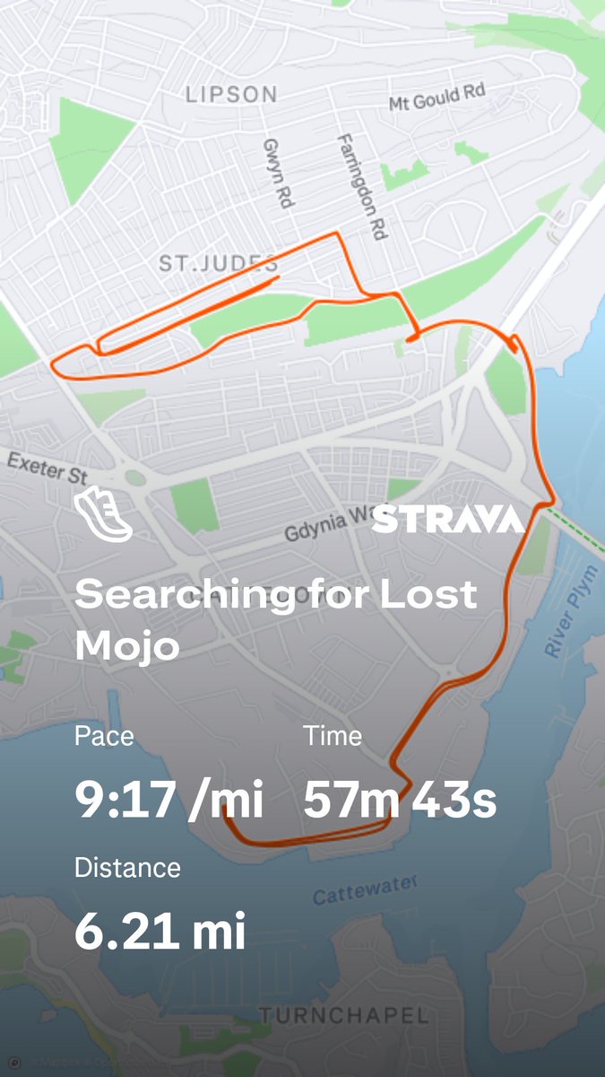 Searching for Lost Mojo

I've been in a bit of a funk over the last few weeks. Time to get back to basics...

strava.app.link/MqBNiIsqnYb