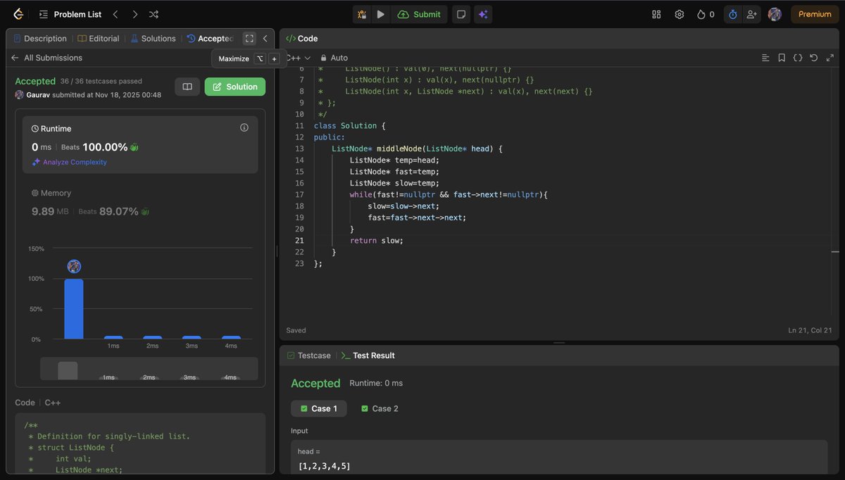 Gaurav71205's tweet photo. Day completed! 🚀
Finished A2Z DSA – Step 6, Lecture 3 as part of the #TUFWinterArc journey.
Staying consistent, staying sharp. 💪🔥
Shoutout to @striver_79 &amp; @takeUforward for the amazing roadmap!
On to the next step ➡️
#DSA #CodingJourney #ProblemSolving #TechCareer https://t.co/loz4KFABcf