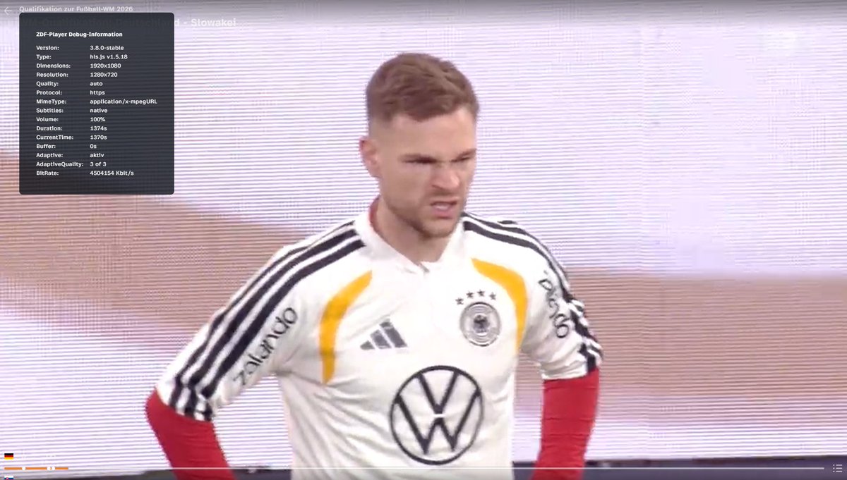 720p Pixelbrei in 2025. Hallo liebes <a href="/ZDF/">ZDF</a> - wann gibts denn mal Qualität für den Betrag, den wir jeden Monat zahlen? Das tut wirklich weh, selbst hier auf 27" am PC.🙃 #wmquali #GERSVK