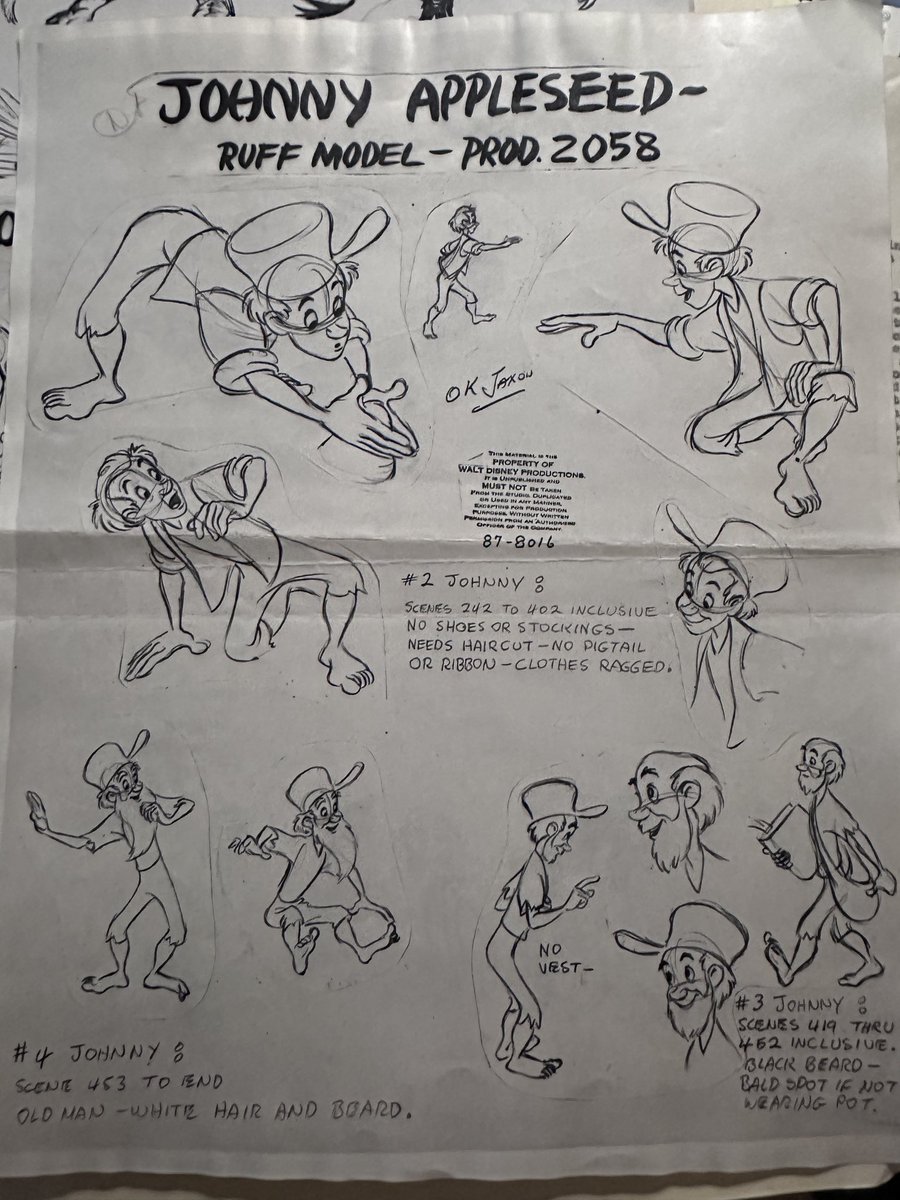 Here’s a couple of model sheets of Johnny from my collection to enjoy along with the short.