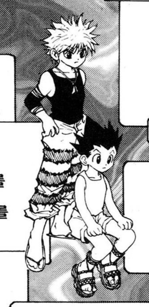 이 장면은 진짜 볼 때마다 키르아는 팔근육 형태 잡아놓고 곤은 뭔 몸통에 분모자 두 개 달려있는 게 황당해서 말이안나오네