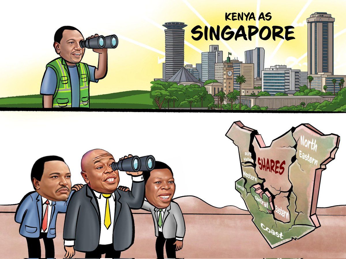 Our President Ruto is busy announcing the construction of the biggest and most consequential infrastructure roads project, the Mau Summit Highway. Meanwhile,the opposition is still thinking about shares and slogans. #AsanteRuto Man on a mission

Sonko Karish Riggy G Saumu Oburu