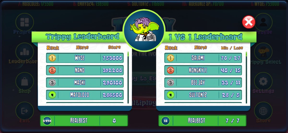 realbest_'s tweet image. Hello Trunkz fam! 🚀🔥

The new Trippy Leaderboard is officially LIVE today, and players are already climbing fast and showing off mad skills! 🎮💨

Big shoutout to last week’s champions who absolutely dominated and set the bar sky-high! 🏆💥

Stay locked in because a fresh…