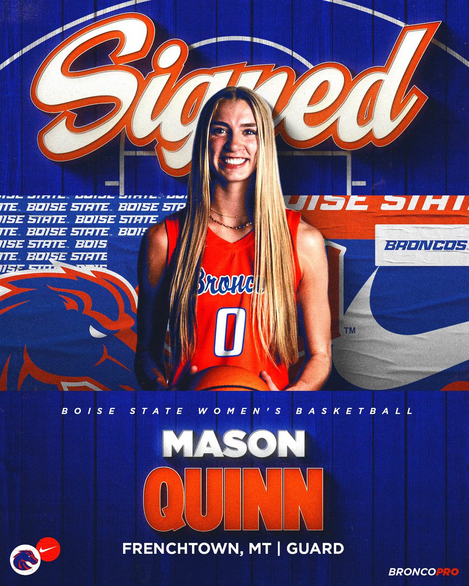 BroncoSportsWBB's tweet image. 𝗜𝗧’𝗦 𝗢𝗙𝗙𝗜𝗖𝗜𝗔𝗟 ✍️ 

Welcome to the Bronco family, Mason! 

#BleedBlue | #WhatsNext