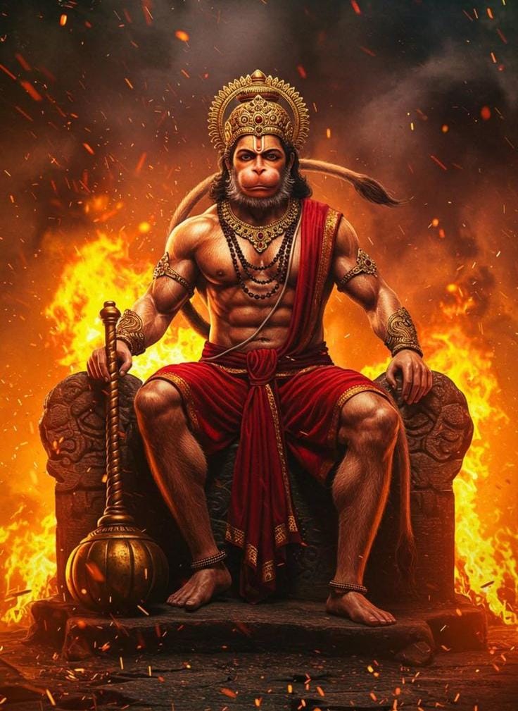 जहाँ साहस टूटने लगे, वहीं हनुमान जी शक्ति बनकर खड़े हो जाते हैं।

सीना धैर्य का, और दिल भक्ति का - यही असली पराक्रम है!

𝗝𝗮𝘆 𝗦𝗿𝗶 𝗛𝗮𝗻𝘂𝗺𝗮𝗻 🚩