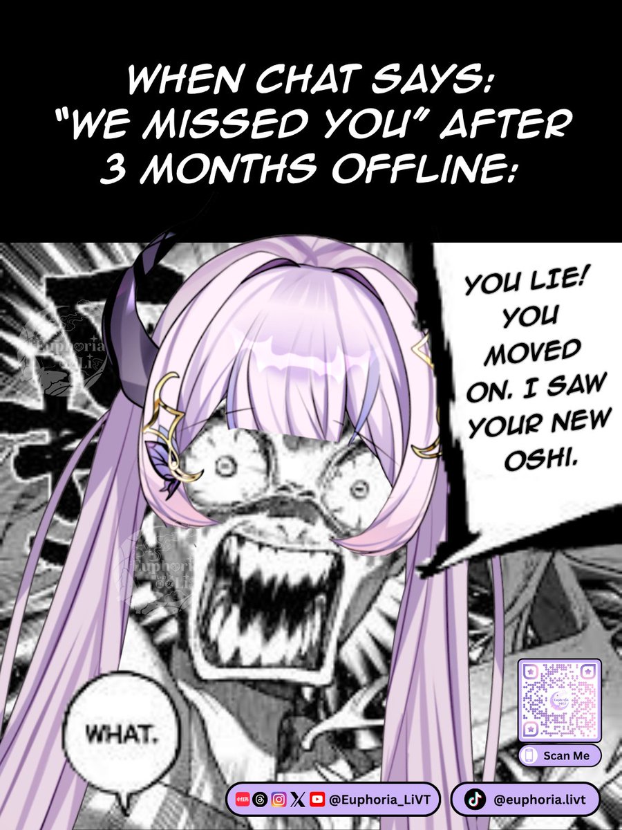 Vtubers, when Chat says "We missed you" after 3 months of being offline:
