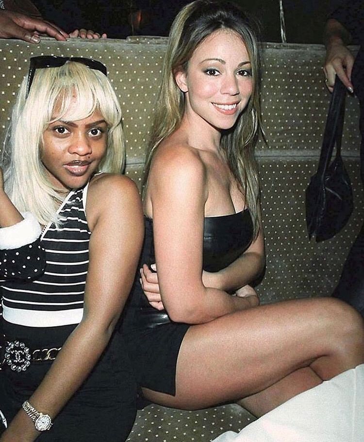 zkdculture's tweet image. mariah carey and lil kim, 1997