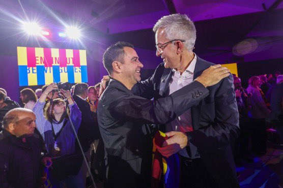 ManagingBarca's tweet image. ❗️ Xavi joins the campaign for the Barça elections. 

The former Barça coach supported Víctor Font's official launch with his presence.

[@sport]