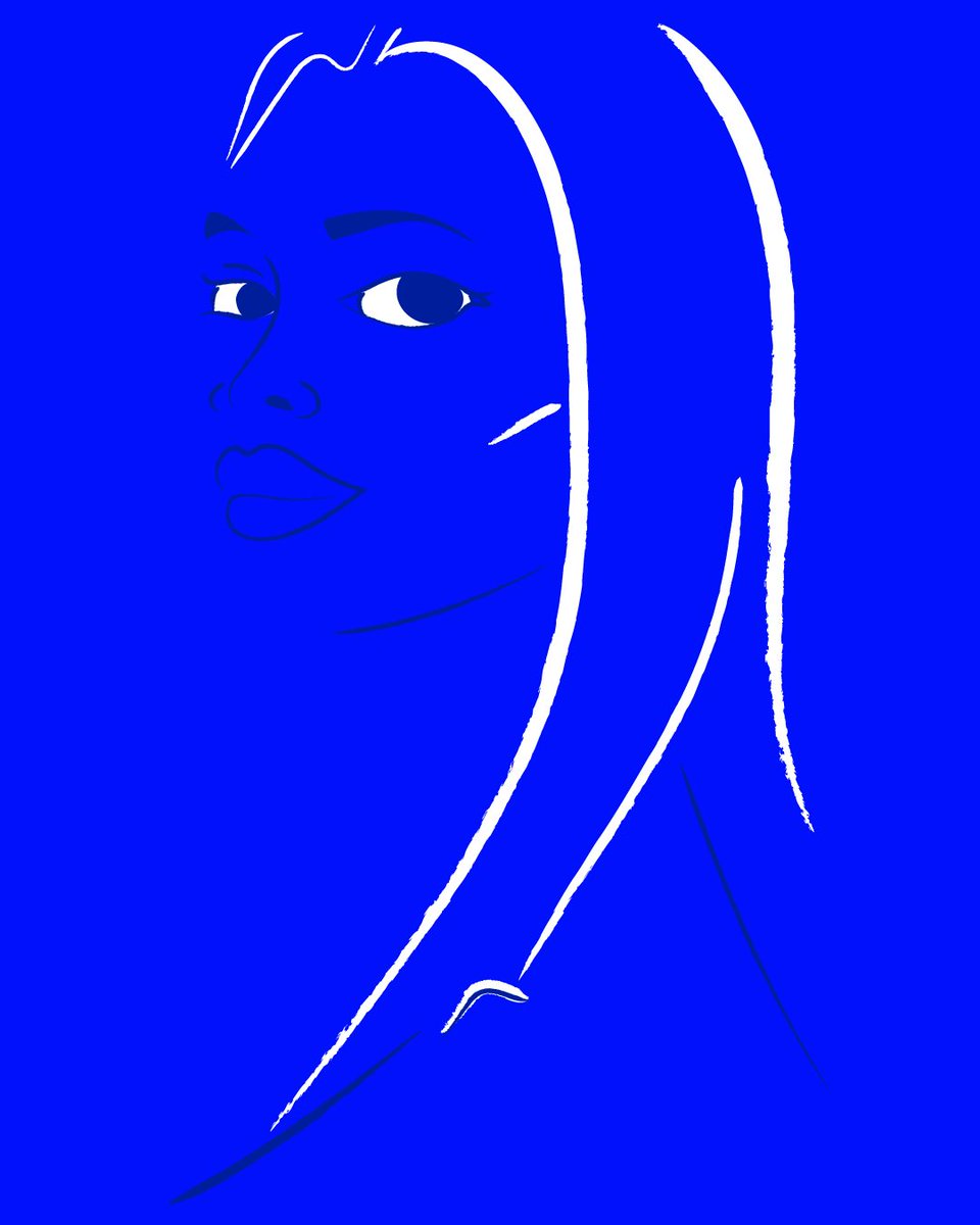 Lady in blue. Soft light and a moment of stillness.
#illustration
