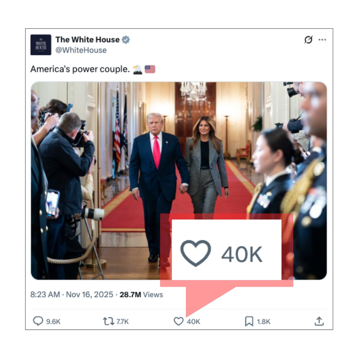 GovPressOffice's tweet image. the internet knows who the real power couple is