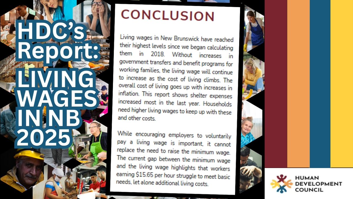 SaintJohnHDC's tweet image. Have you read HDC’s 2025 Living Wage Report?
sjhdc.ca/research-and-r…
What surprised you the most?
#LivingWage #newbrunswick #humandevelopmentcouncil