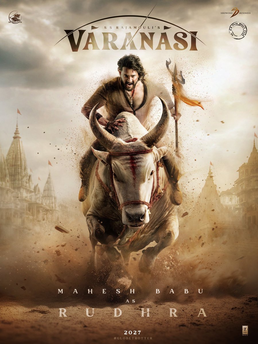RottenTomatoes's tweet image. Mahesh Babu as Rudhra in the official poster for SS Rajamouli&apos;s #Varanasi.