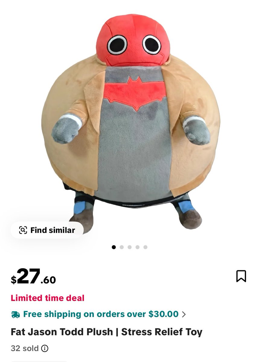 32 people bought the knockoff fatson todd plushie on the tiktok shop…