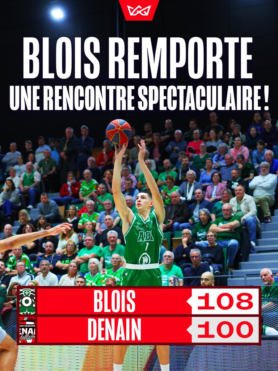 𝟰 𝗔̀ 𝗟𝗔 𝗦𝗨𝗜𝗧𝗘 ✅

L’<a href="/ADABloisBasket/">🐝 ADA Blois Basket 41 🐝</a> confirme sa bonne dynamique dans un match offensif et enchaîne un 4e succès de rang en #ELITE2🔥