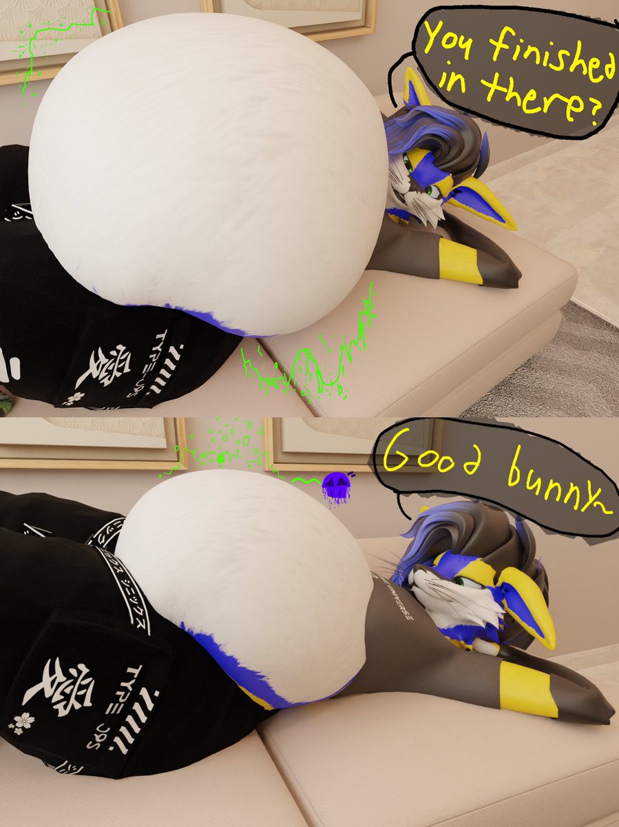 DatVampireBun's tweet photo. My fault 😭
Rex belongs to @DatOneWolfLaken 
#vore #Rexouium #vrchat #render https://t.co/aF7E5tAHEh
