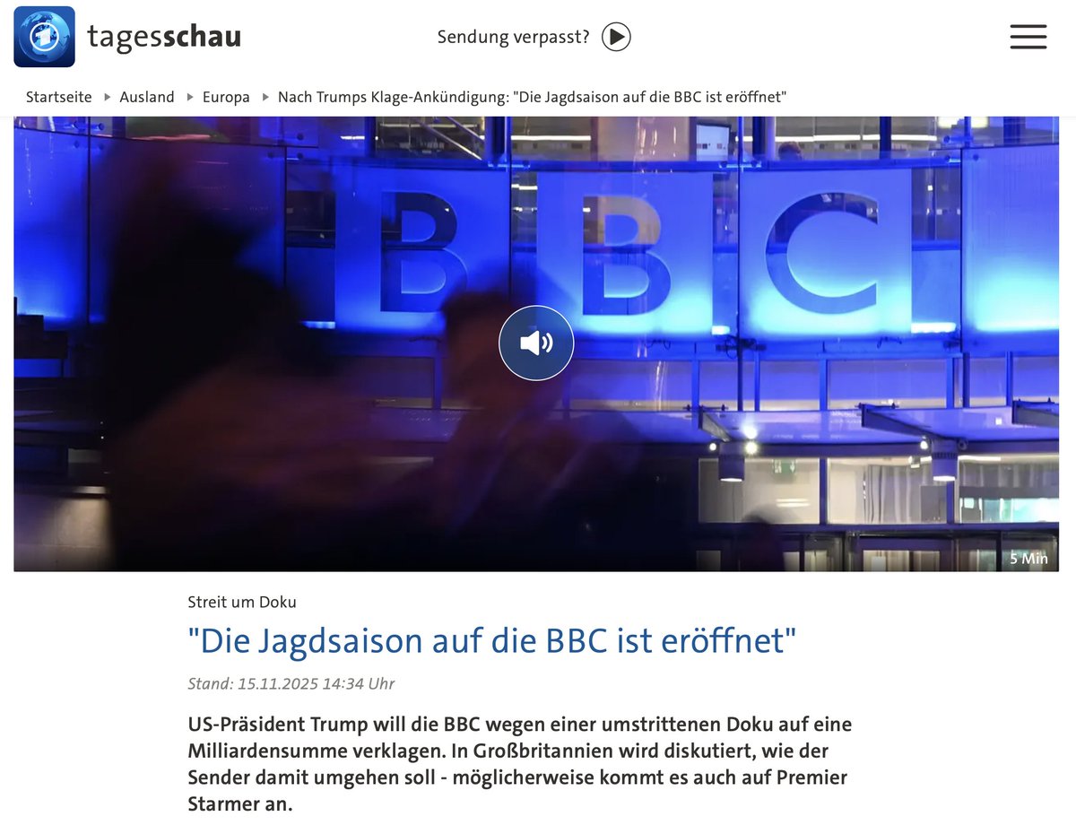 Meine Medienschau bei <a href="/tagesschau/">tagesschau</a> <a href="/sternde/">stern</a> <a href="/SZ/">Süddeutsche Zeitung</a> lässt sich so zusammenfassen: 

Das umstrittene Schnittfehlerchen der BBC ist ein ganz normaler Ausrutscher. Wo berichtet wird, da fallen nunmal Wortgruppen weg. 

Das ganze wäre sowieso niemals passiert, wenn Trump sein dreckiges