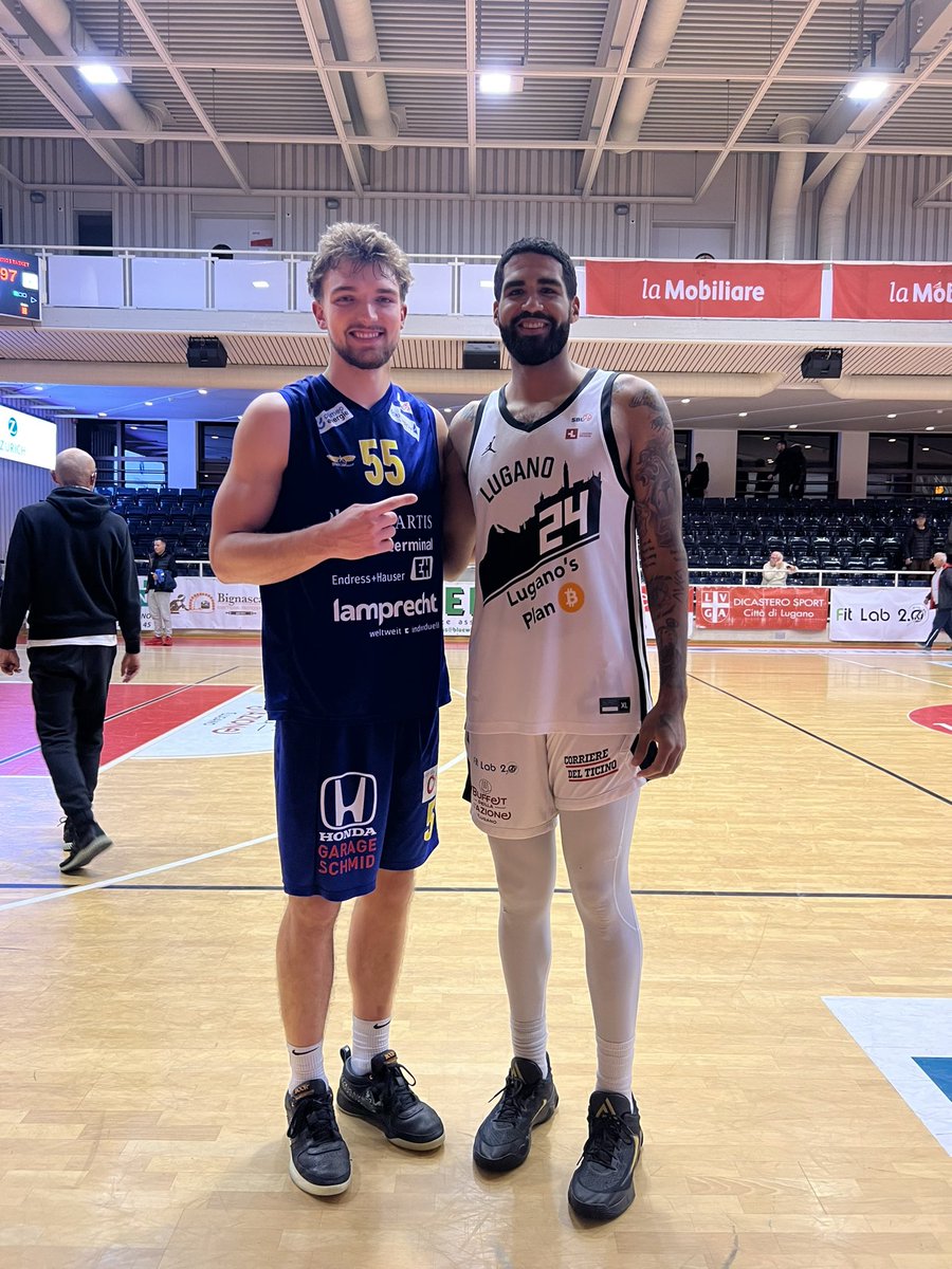 Always fun to see OMS clients going at it!

Today, Mason Walters <a href="/masonwalters24/">Mason</a> faced off against Trey Moses <a href="/treymoses32/">Trey Moses</a> in Switzerland.

Walters finished with 21 points and 12 rebounds and Trey finished with 18 points and 13 rebounds.

Mason’s team got the W today. Good stuff!
