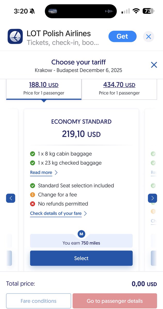 Trying to book a flight and I just saw choose your tariff 🤣🤣🤣