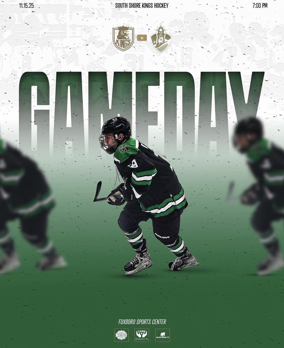 Saturday Nights in the Kingdom 

🆚 Islanders HC
🏰 Foxboro Sports Center
🏒 7:00 PM
📺 @blackbear_tv_ 

#Kingdom | #NCDC